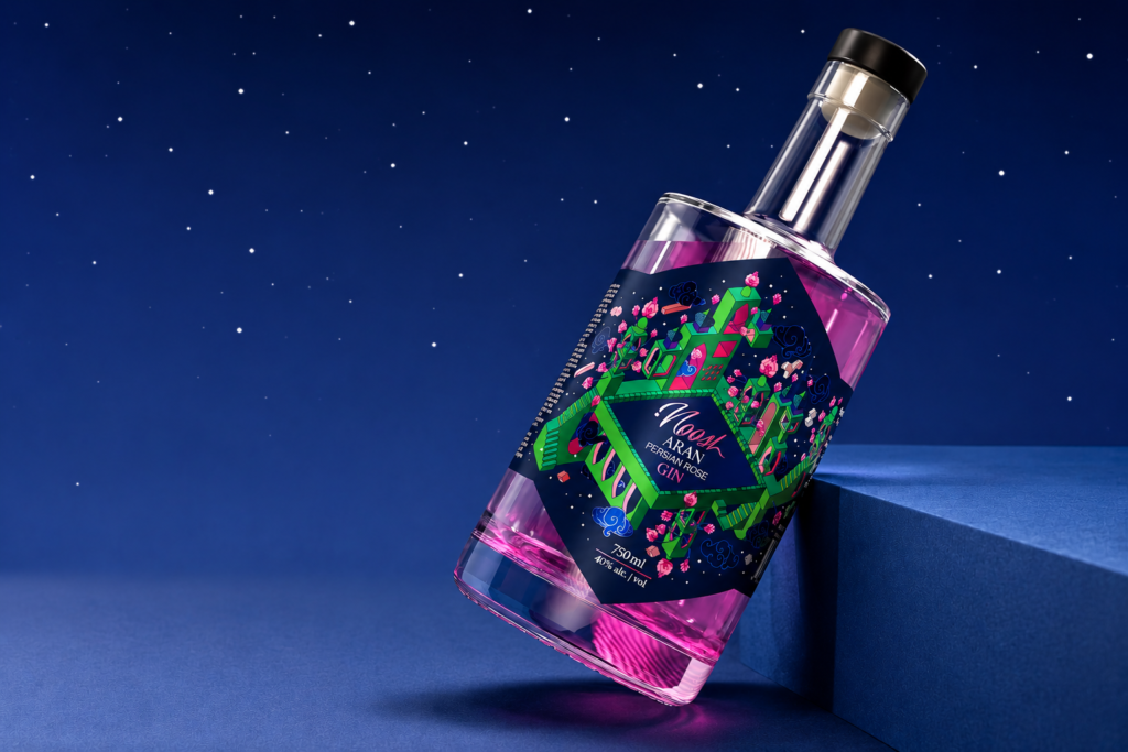 oosh Persian Rose Gin, it is designed to be present without overwhelming the gin. The hand-harvested Gol-e Mohammadi rose creates a beautifully fragrant and distinctive floral character that is quite different from the more familiar rose profiles found in many spirits.