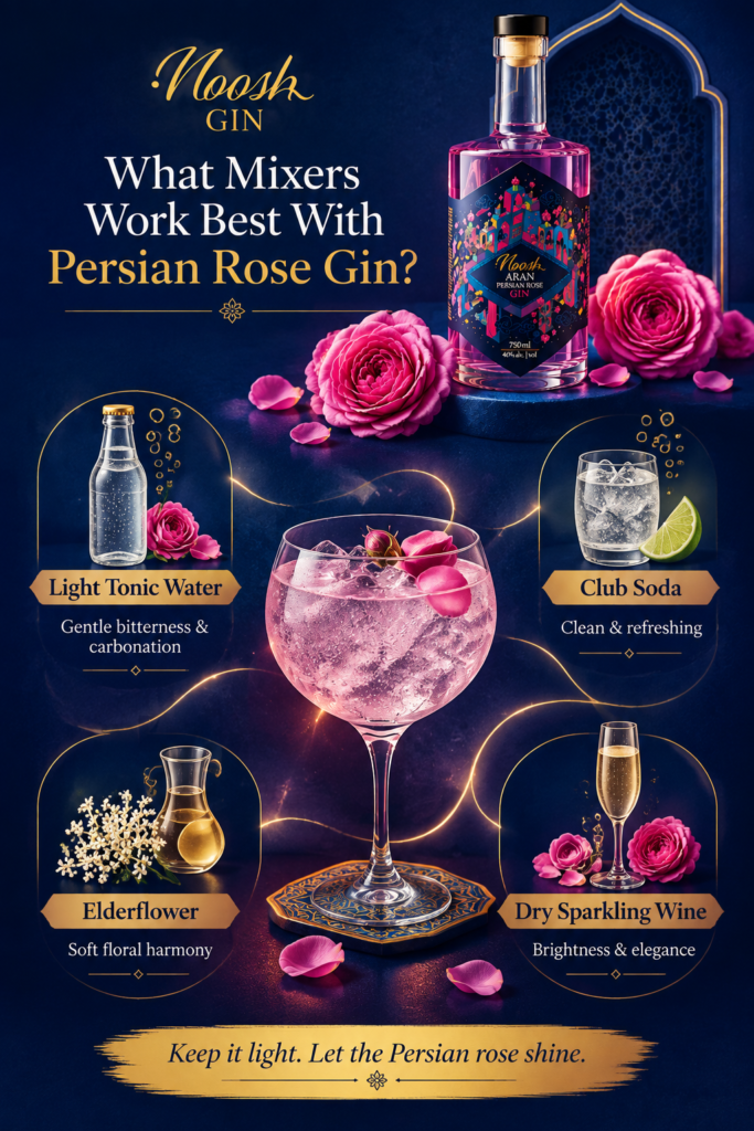 A guide to What Mixers Work Best with Persian Rose Gin